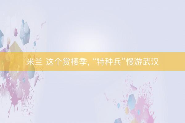 米兰 这个赏樱季, “特种兵”慢游武汉